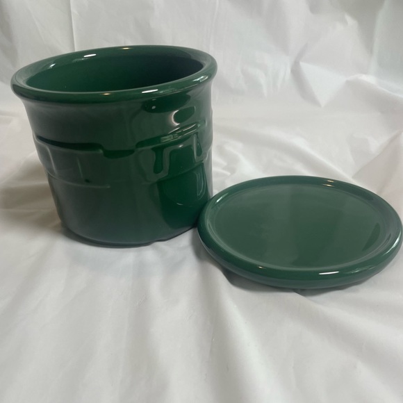 Longaberger Pottery Salt Crock with Lid - Picture 3 of 3